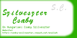 szilveszter csaby business card